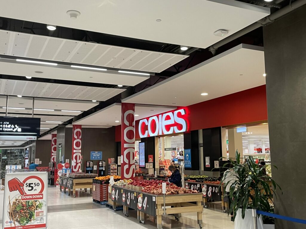 A picture of the entrance to Coles at Stockland Balgowlah